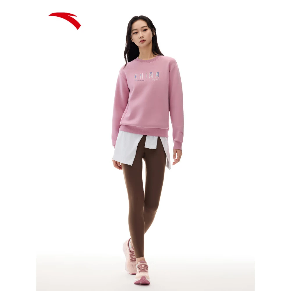 安踏｜套头卫衣女春季新款CHN系列圆领套头运动上衣长袖-162517702