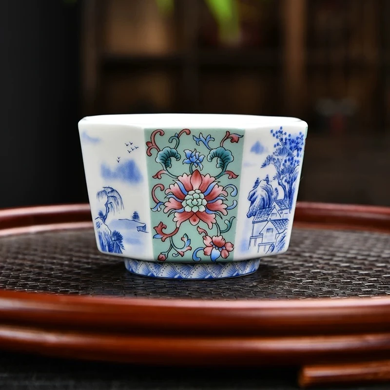 ZH324-珐琅八方来财陶瓷主人杯（19）