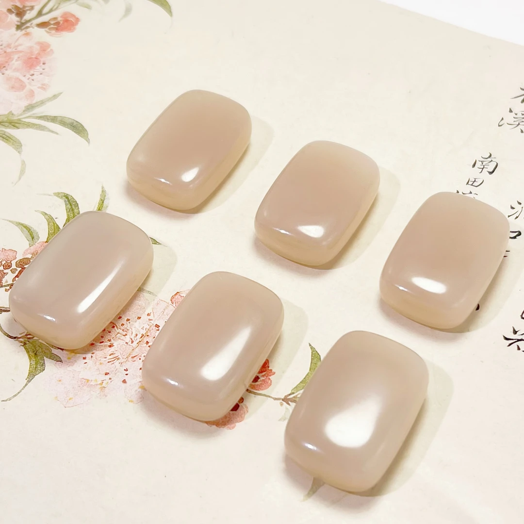 【柔润】和田玉老坑红藕粉无事牌吊坠33mm（多样性发其一）