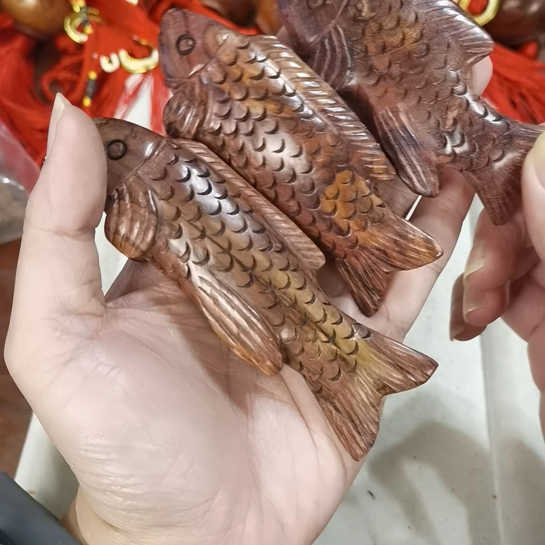 黄花梨/降香黄檀手串/手链紫油梨年年有鱼