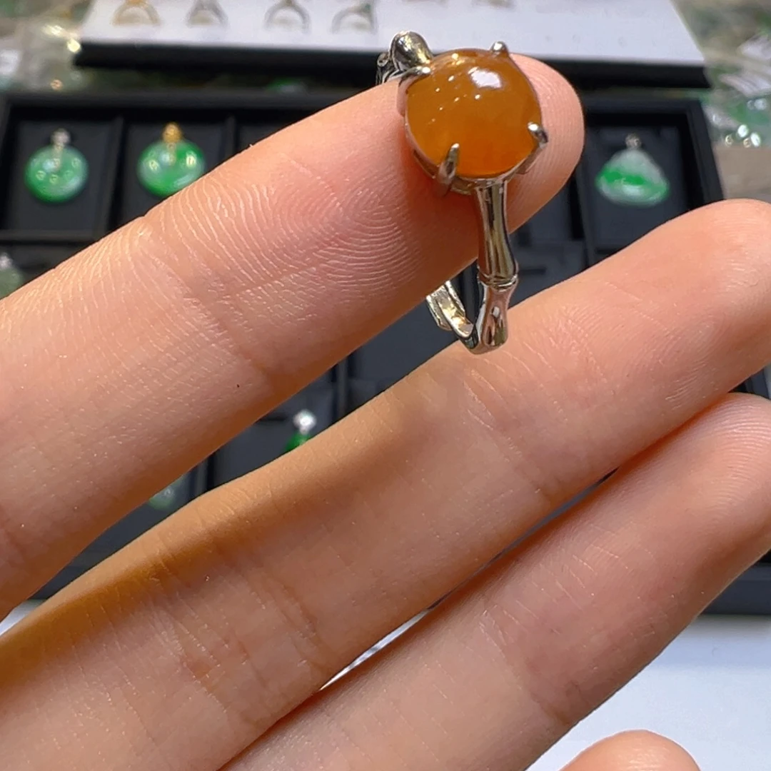 翡翠银S925镶嵌戒指