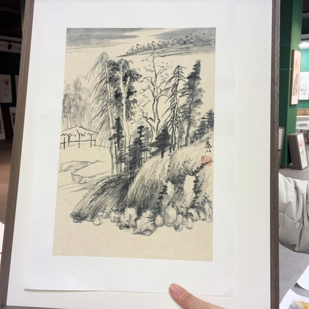 国画周福明带框精装裱福利