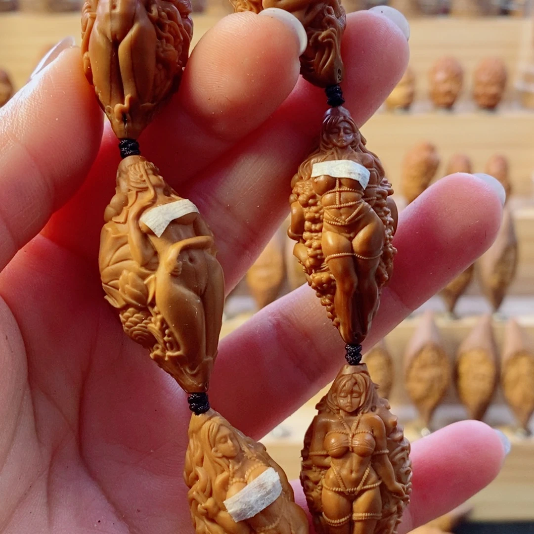 手串/手链橄榄核动物系列美女手持