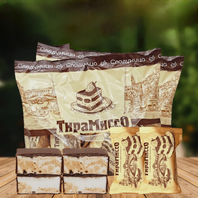 得闲俄罗斯进口俄宝多牌提拉米苏巧克力味糖果500g