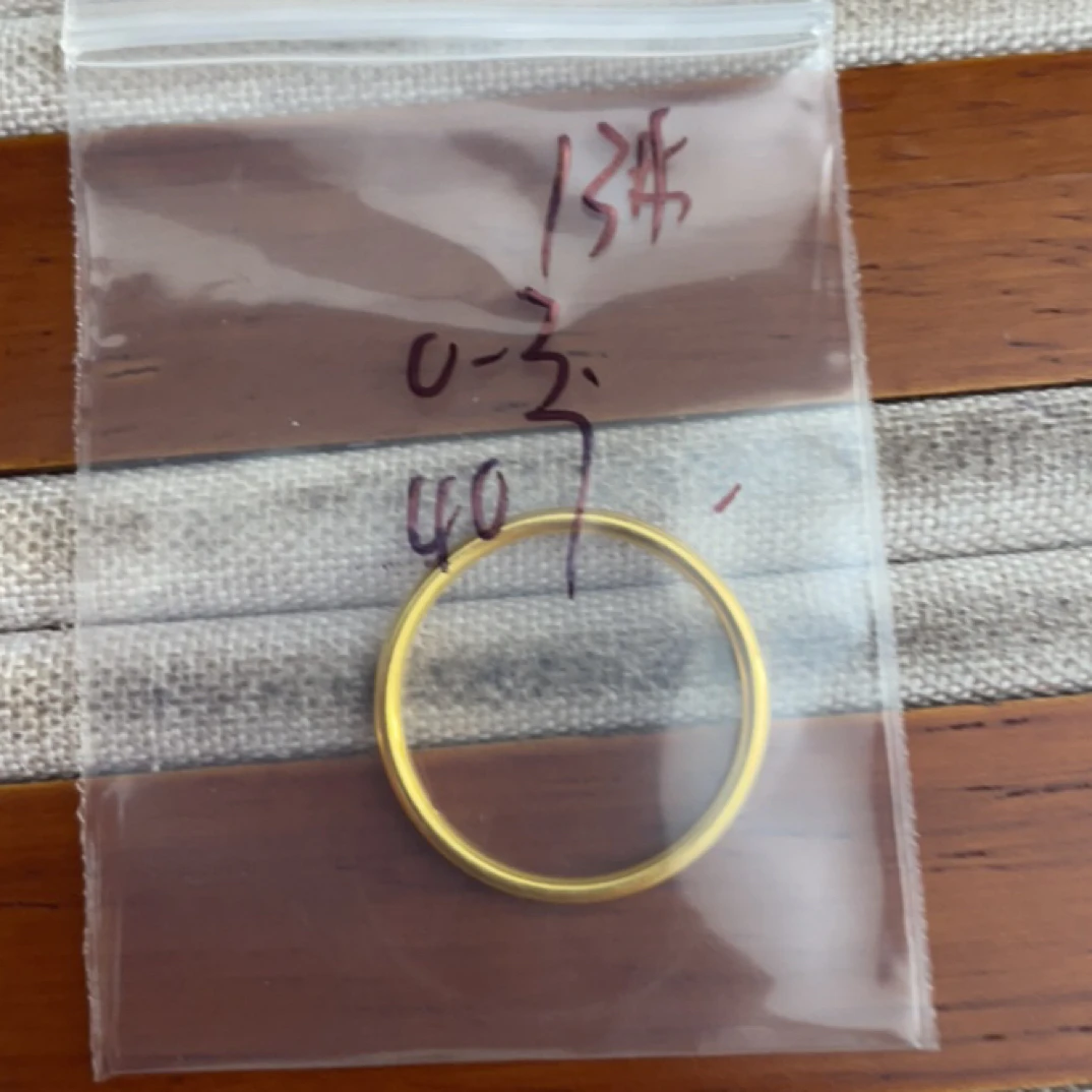 克重0.3 13号 亮面戒指 足金999