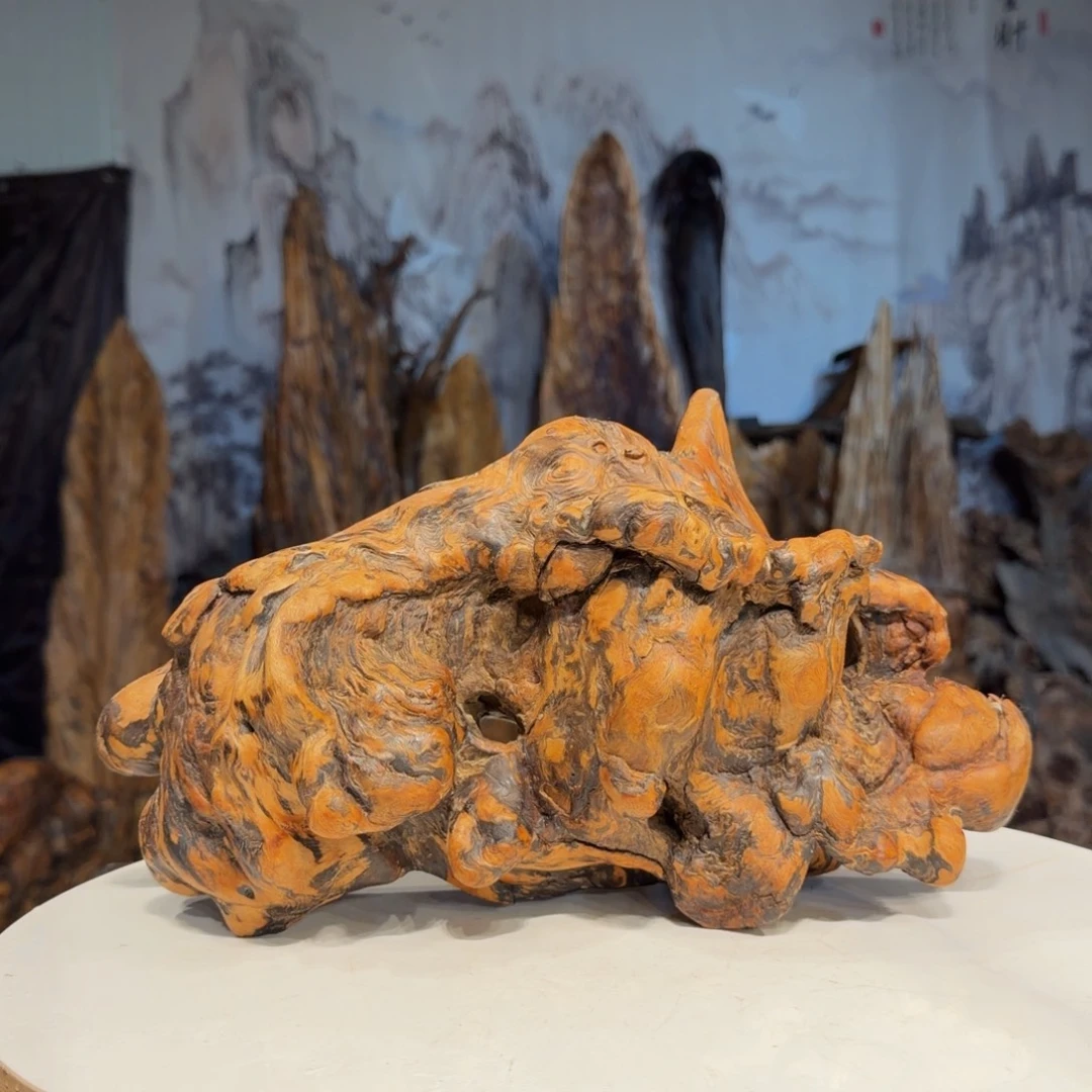 幸****木三丰琥珀木 天然摆件15