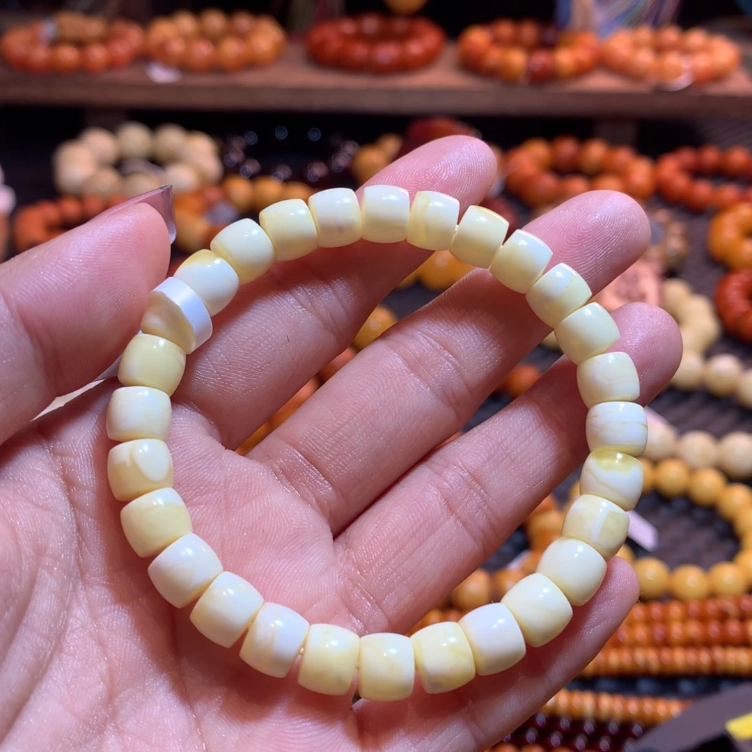 琥珀未镶嵌手链蜜蜡