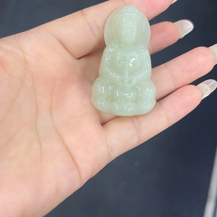 时***悠颈饰未镶嵌和田玉和田玉观音50
