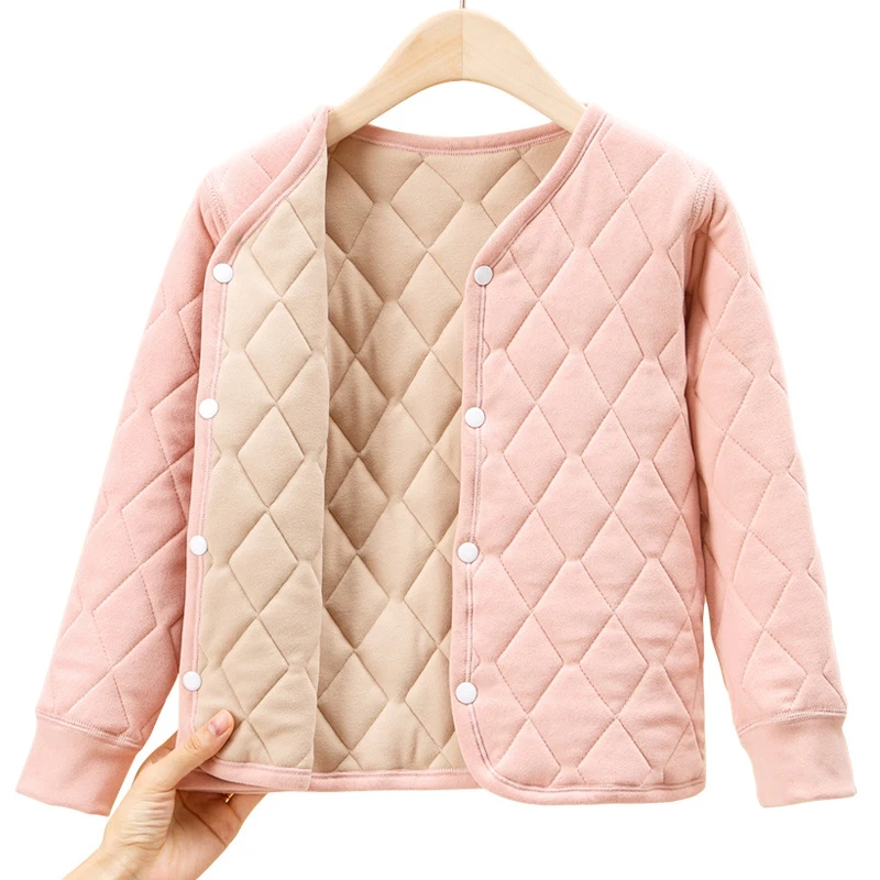 秋冬儿童保暖棉衣 内胆加绒加厚男女童校服神器外穿保暖棉服批发