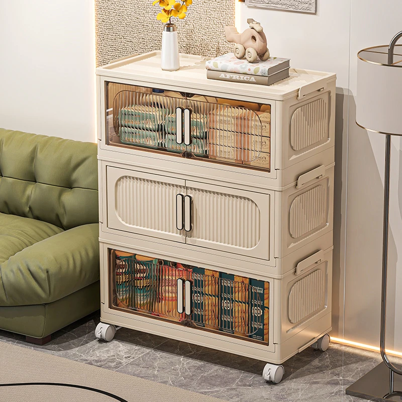 45面宽免安装折叠柜素用储物柜收纳柜居家杂物柜宿舍儿童衣柜