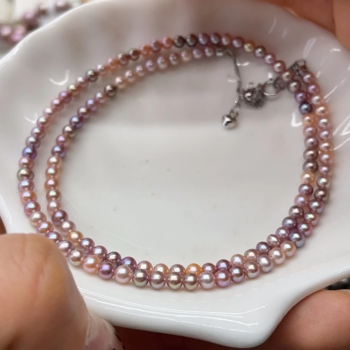 淡水珍珠项链银S925镶嵌