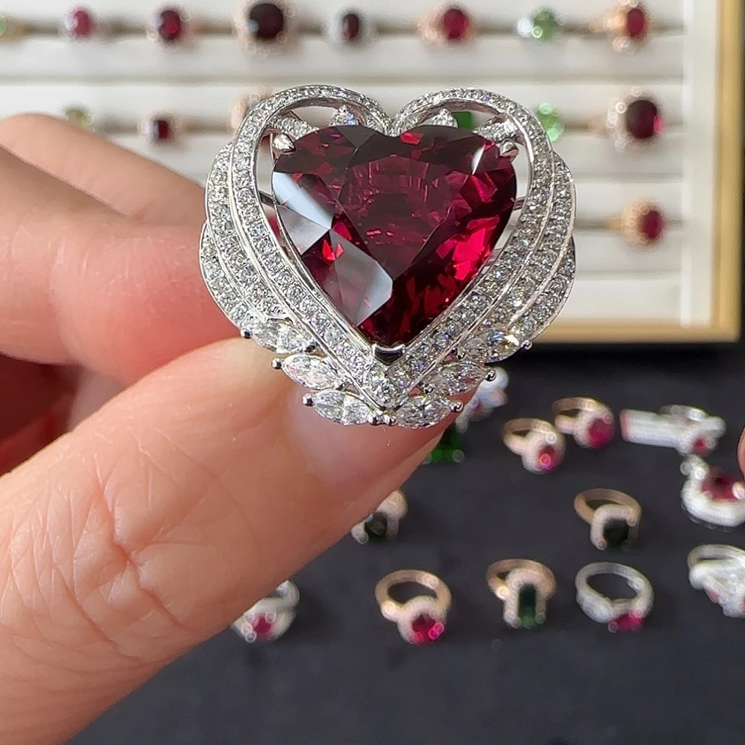 碧玺戒指18K金镶嵌8.85ct