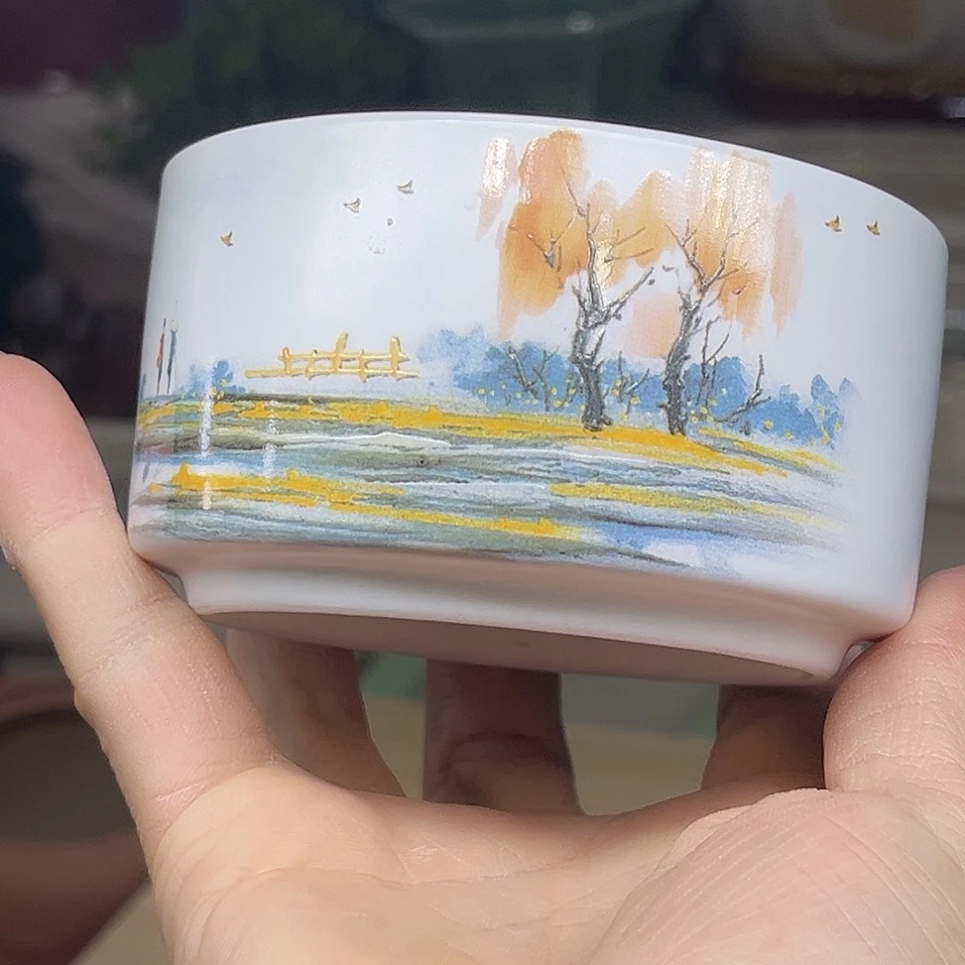 陶瓷绿植多肉微瑕花盆口径9*5.5