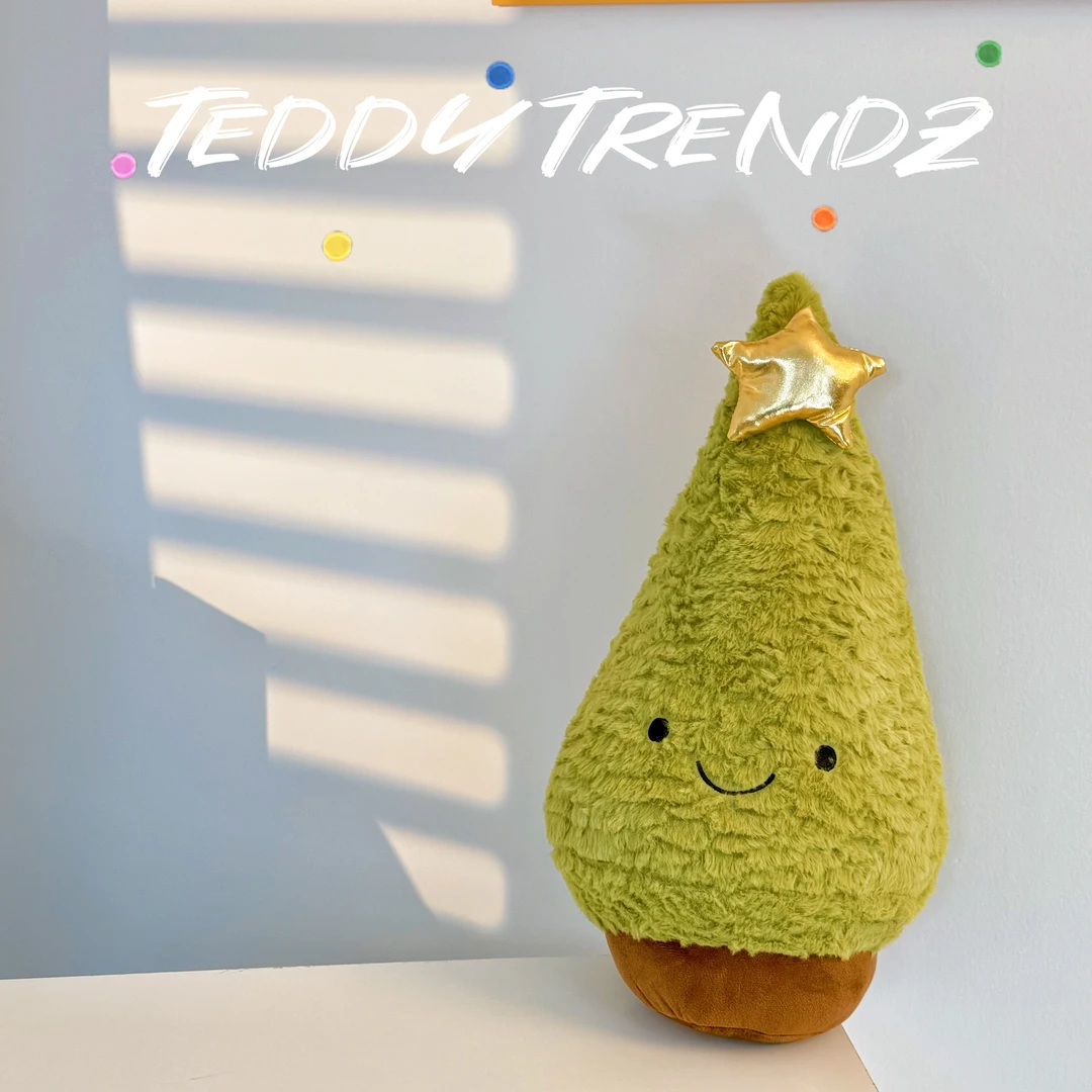 圣诞小树可爱毛绒公仔玩偶玩具抱枕布娃娃陪睡安抚公仔腰靠床搭子