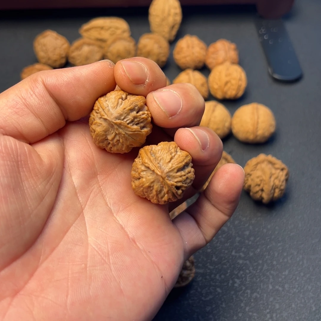 把件文玩核桃粗筋小八棱