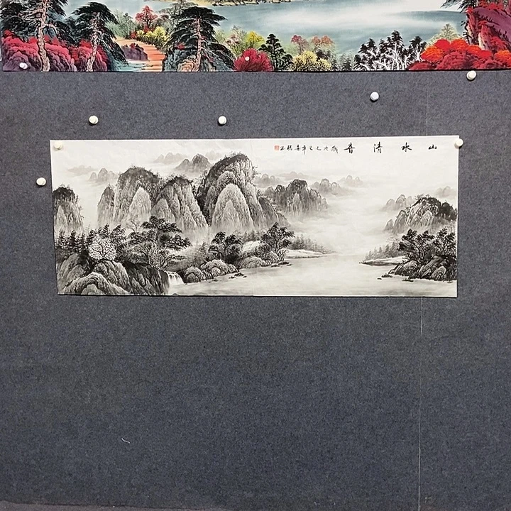 国画小六尺水墨一幅