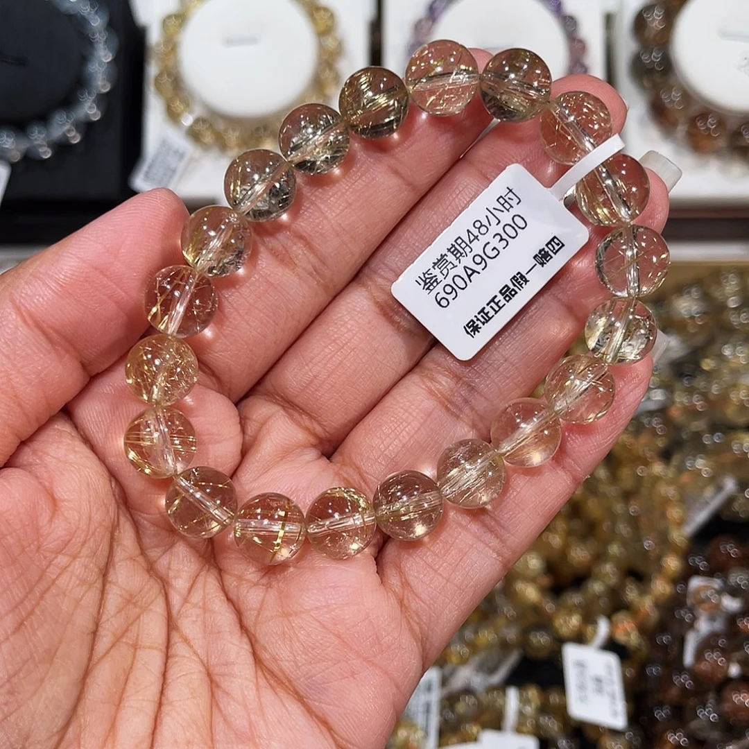 手串发晶未镶嵌已实名金发10m