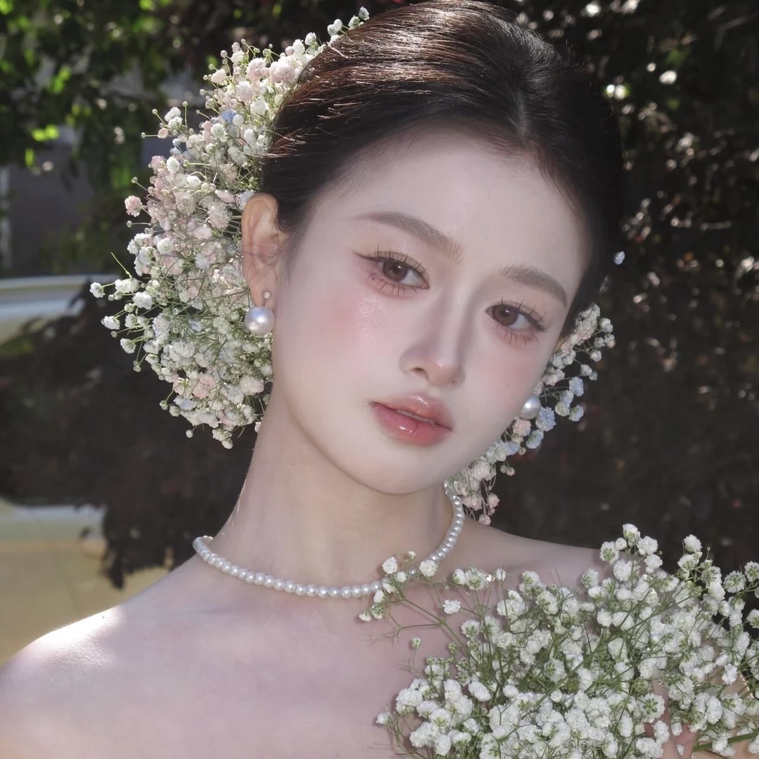 君心家 一把满天星永生花三色混搭新娘饰品【花材娇嫩不接受退货