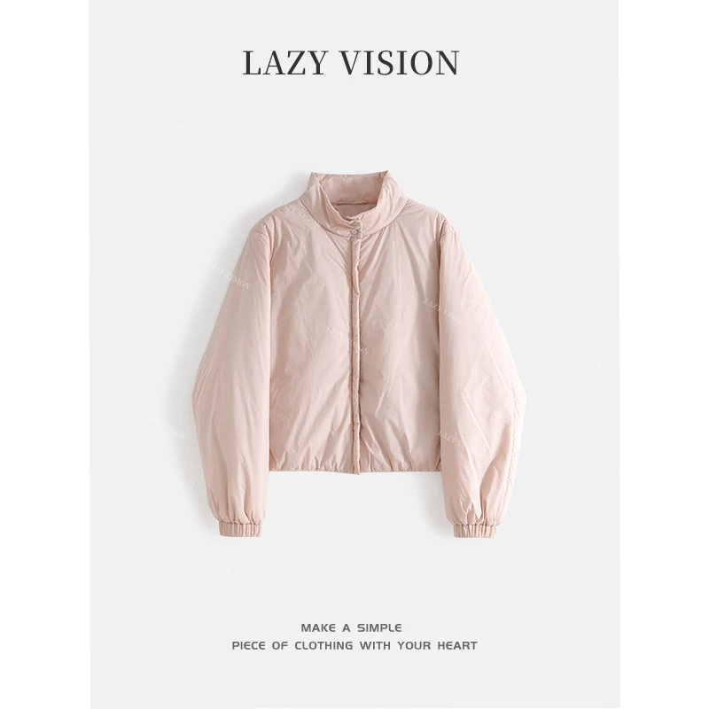 LAZYVISION【零压感】3M新雪丽棉女士夹棉小立领外套棉服ZMD-33556