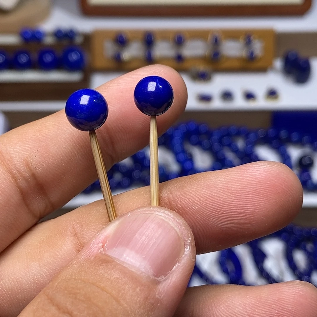 W***k青金石未镶嵌货头 对珠8+