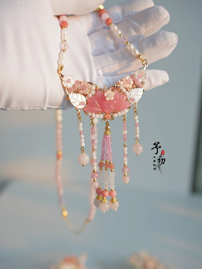 铜合金项链 予初【芙蕖】长璎珞原创设计富贵百搭项链