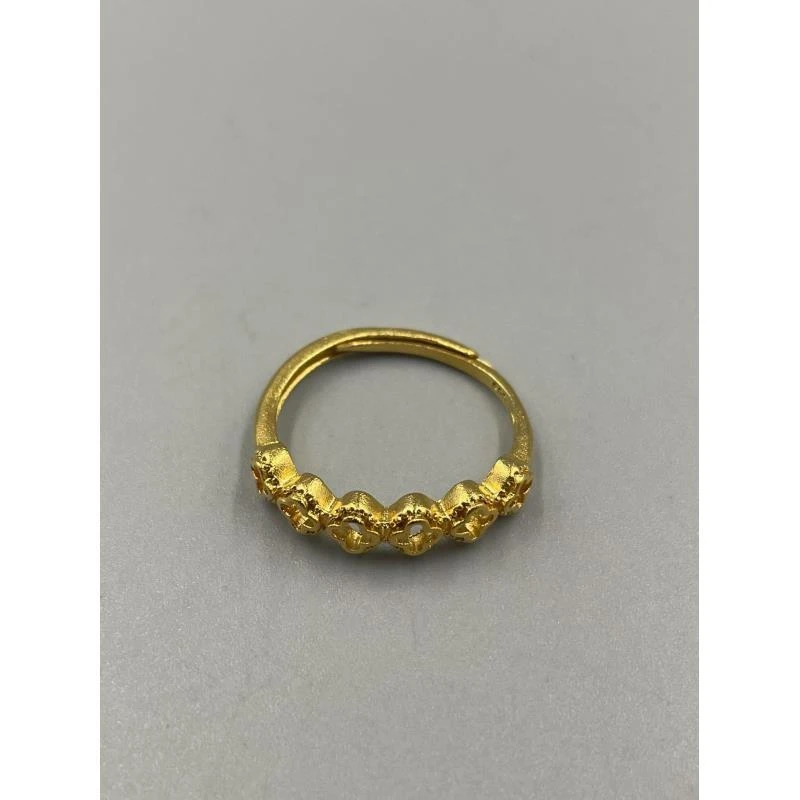 (粉丝专享）戒指 B126活口女焦糖色指环交叉编织纹满钻欧若智性风