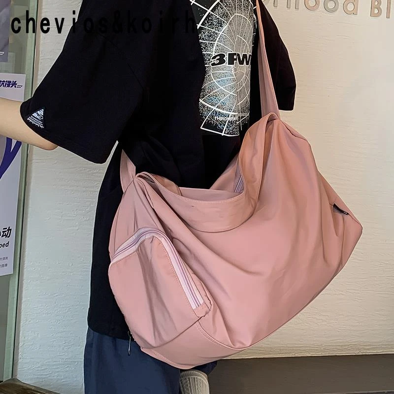 Chevios&Koirh大容量挎包女健身包旅游户外运动包行李背包大包旅