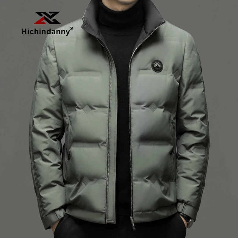 HICHIN运动羽绒服男士冬季休闲立领外套鸭绒羽绒衣时尚加厚保暖衣