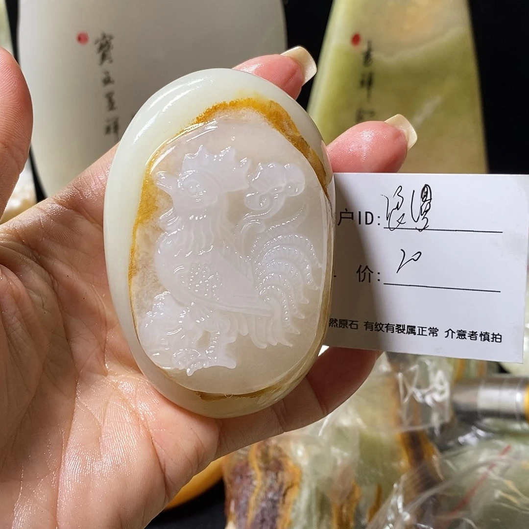 石材浪*古青石手把件