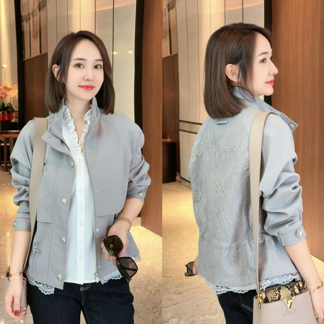 JDND轩羽【蕾丝外套】定制拼接配色手工蕾丝外套XY2531