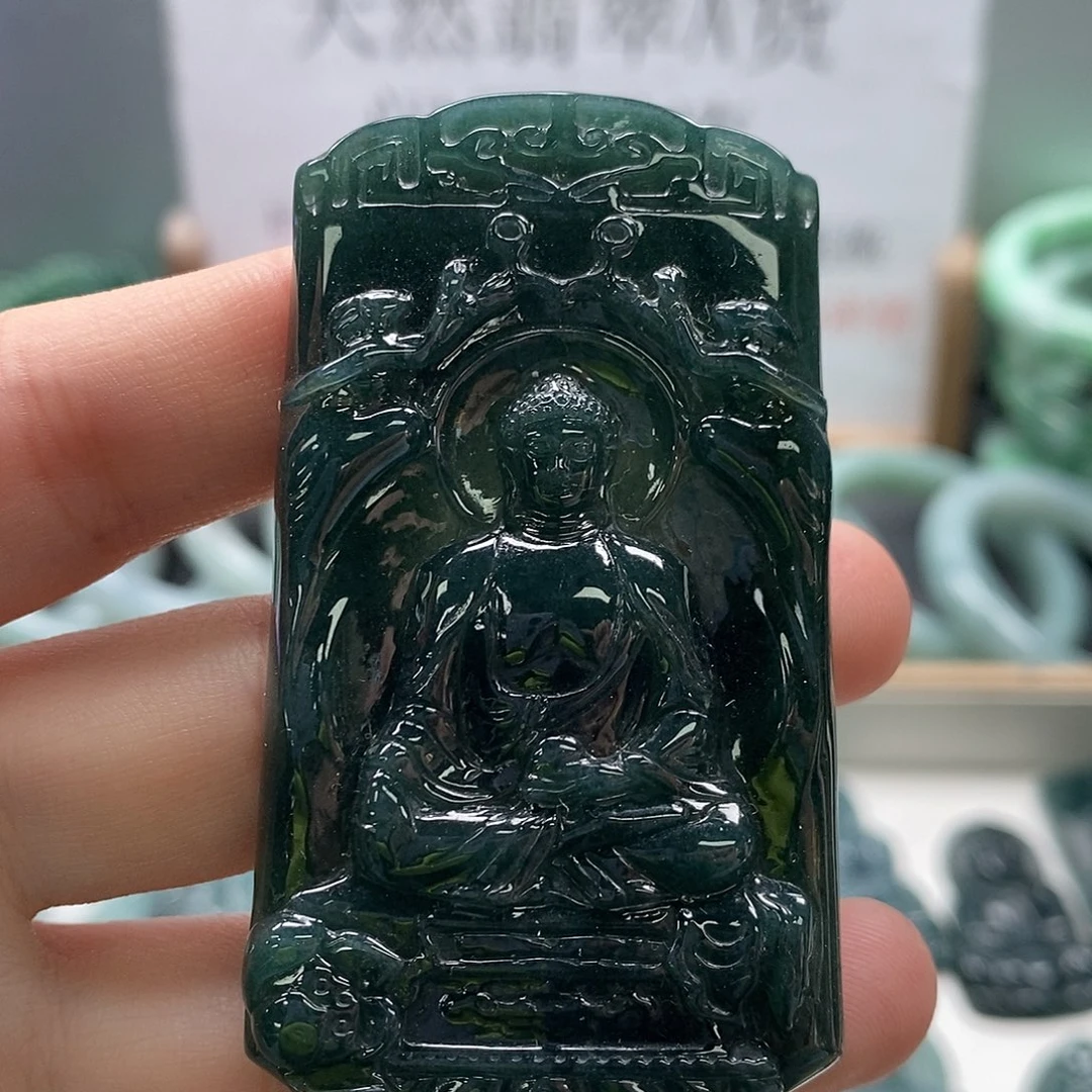 翡翠未镶嵌颈饰2-10翡翠A货挂件