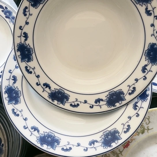 盘8寸深盘两个陶瓷陶瓷