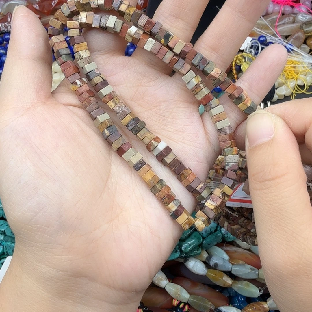 水晶珠宝半成品未镶嵌4m红线松碎银子一条