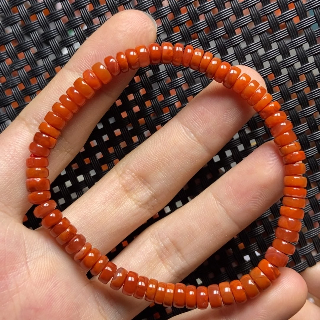 南红玛瑙未镶嵌手串5+’mm