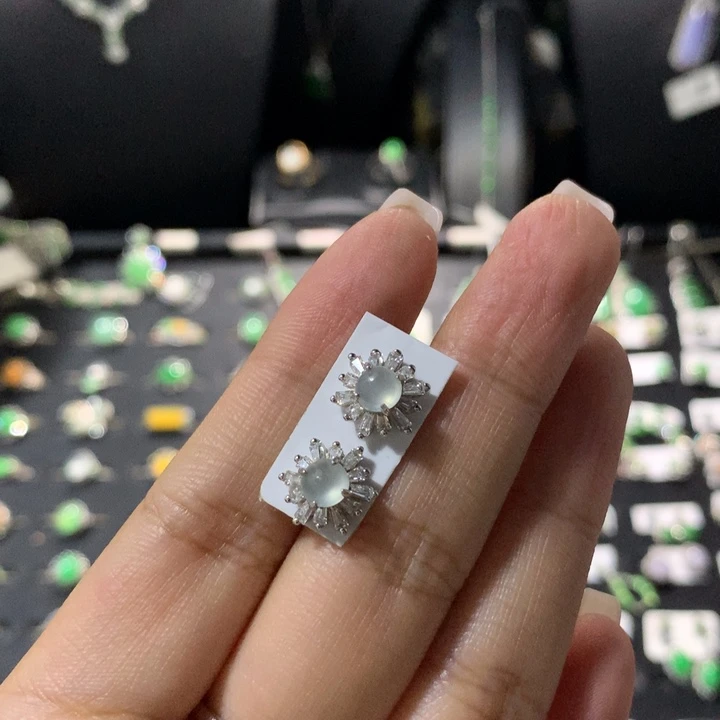 翡翠银S925镶嵌戒指