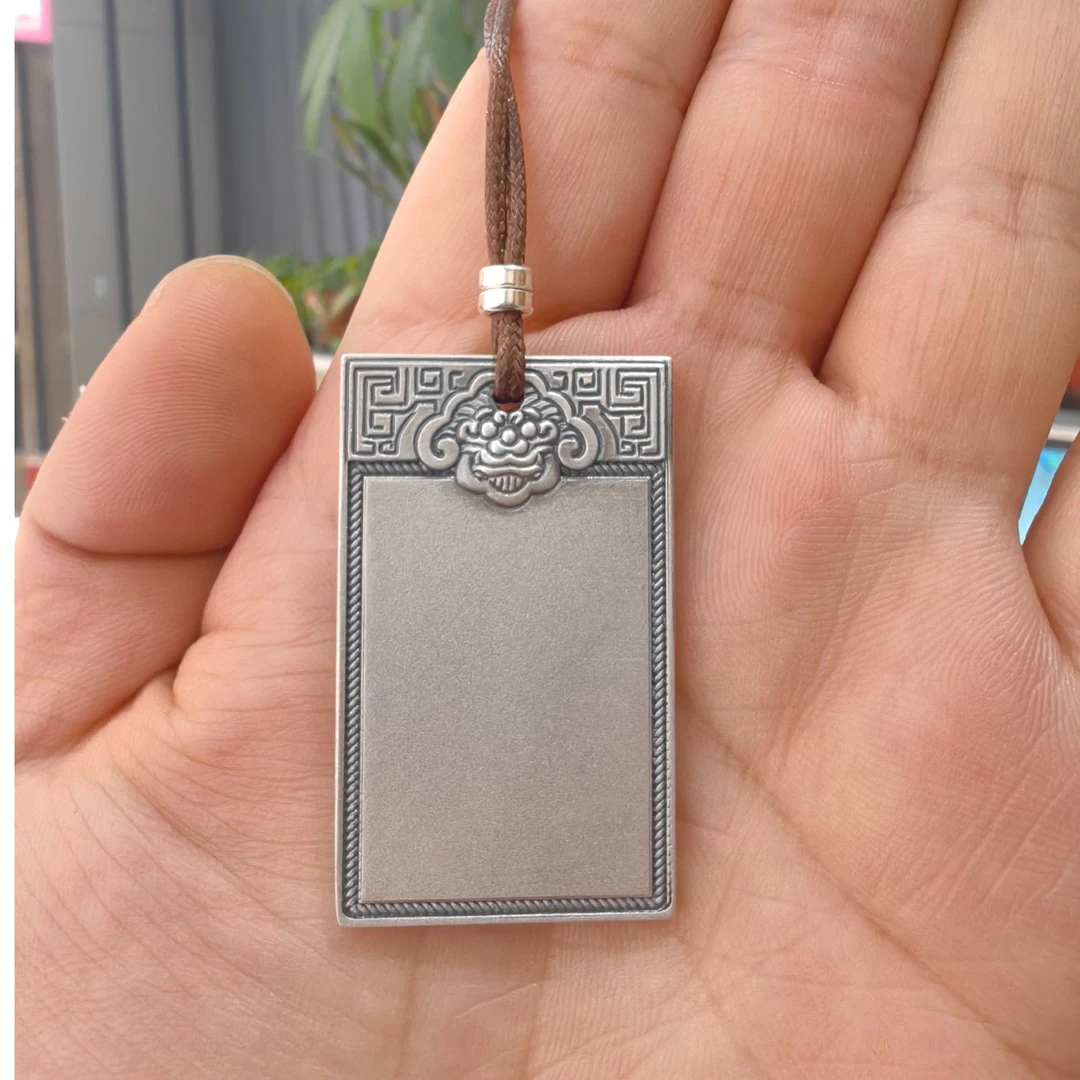 吊坠足银 纯银平安无事牌吊坠