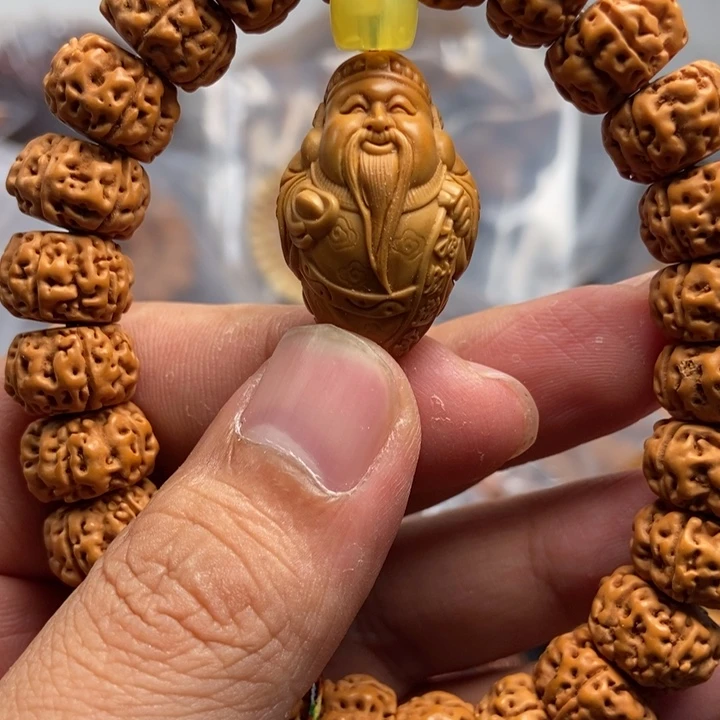 猴头核桃吊坠文玩手串