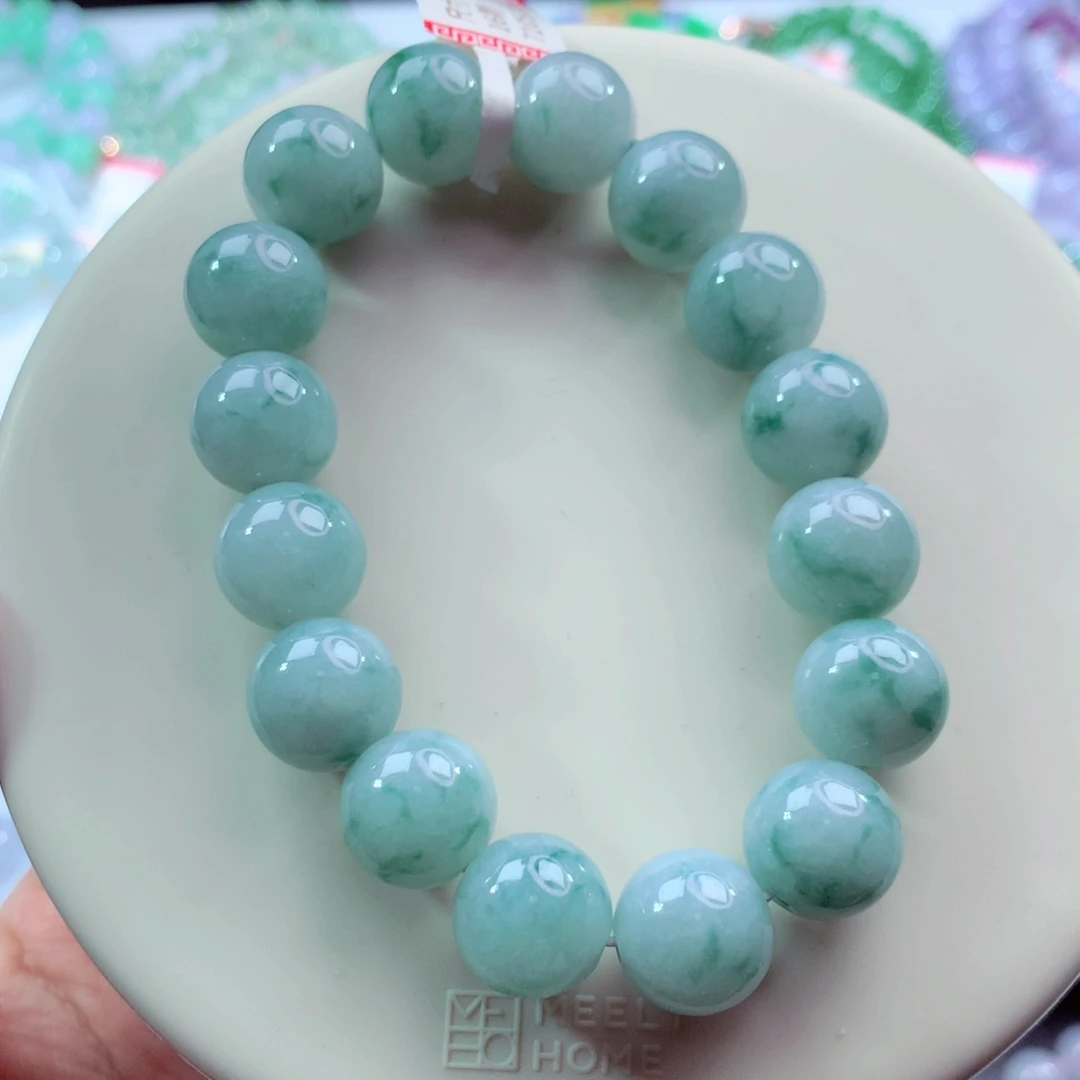 翡翠未镶嵌手链卡12.6