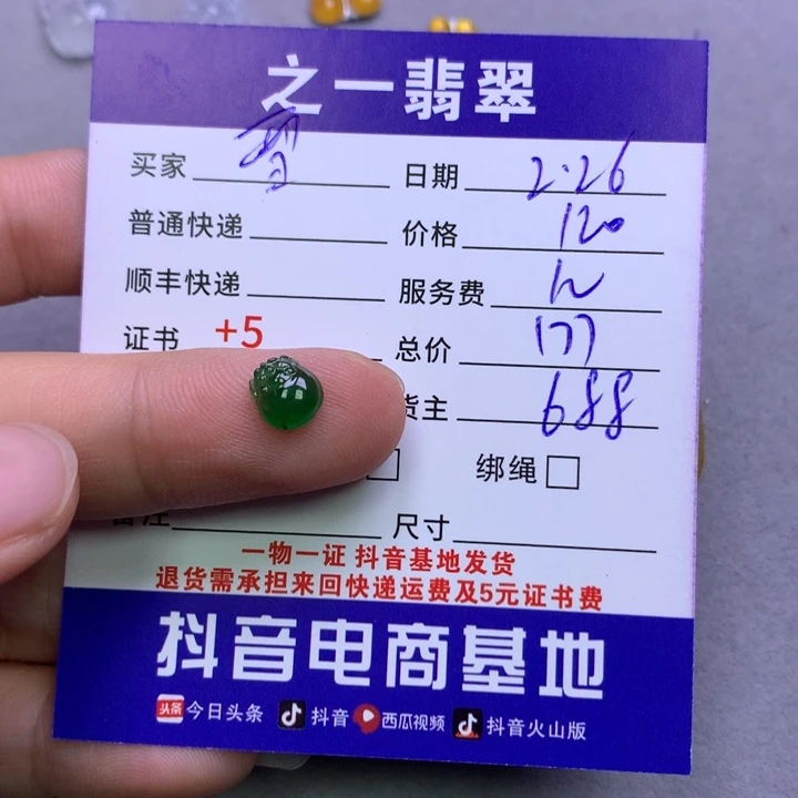 翡翠颈饰未镶嵌雪*