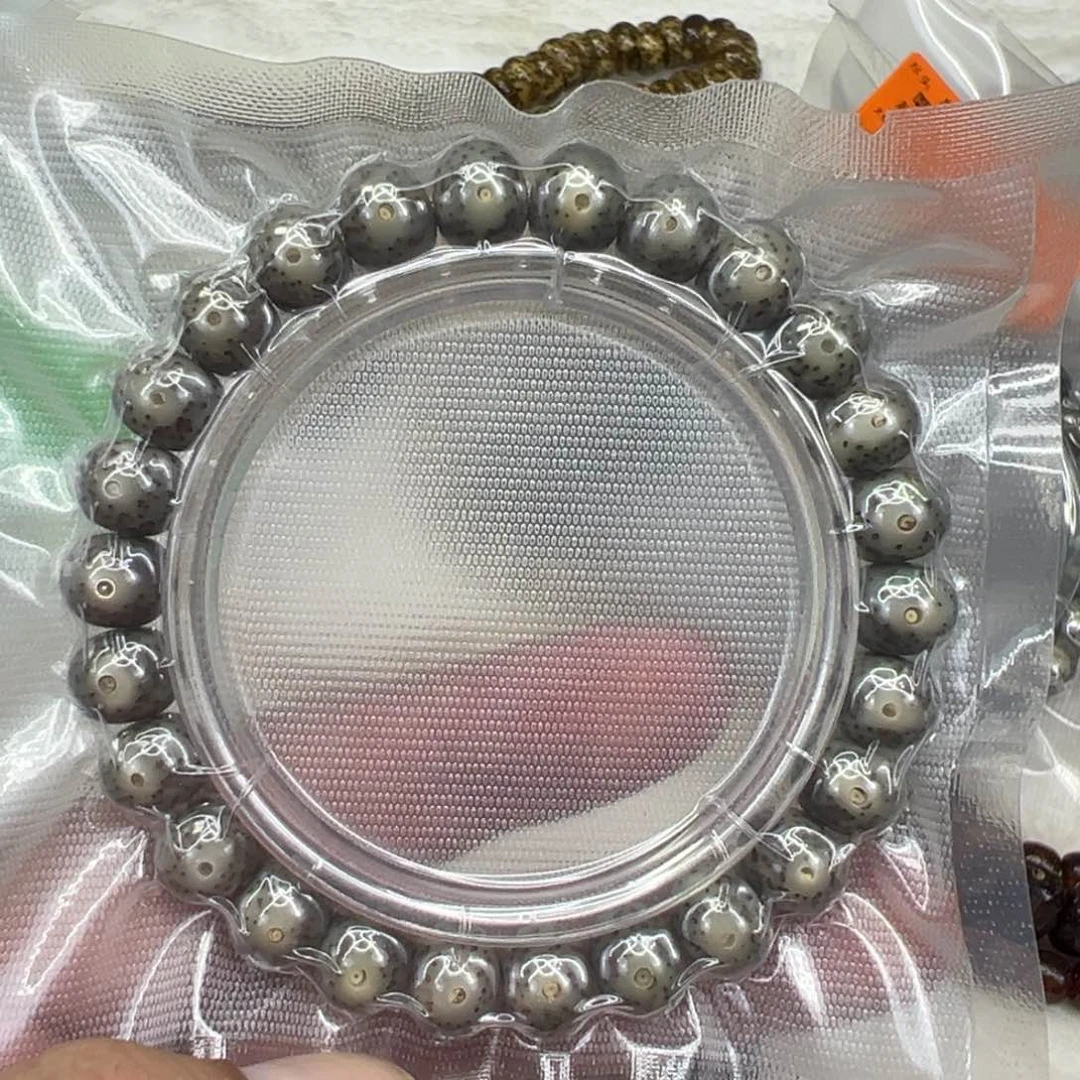 星月菩提手串26高端黑冰星月菩提单圈苹果园10