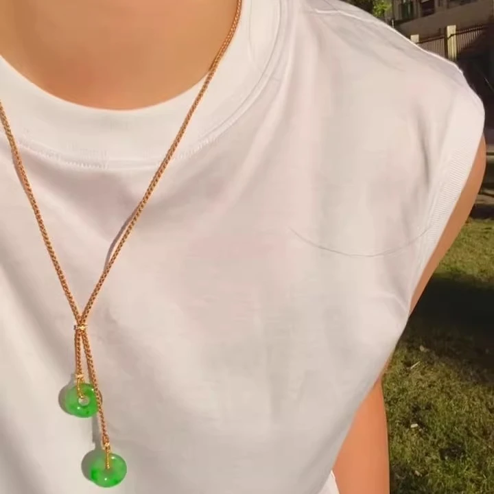 「万用链」双耳手工编绳项链可挂吊坠挂绳diy半成品万用能链百搭款