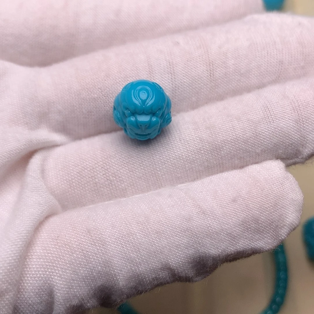 绿松石未镶嵌绿松石兽珠11