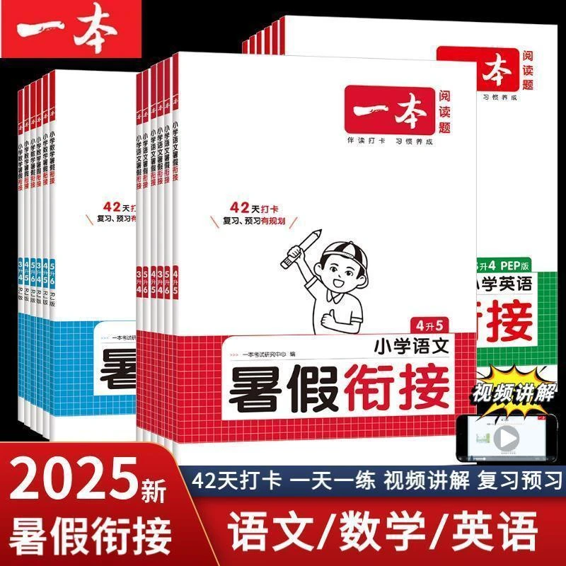 2025新一本小学暑假衔接预复习1升2升3升4升5升6暑期作业强化训练