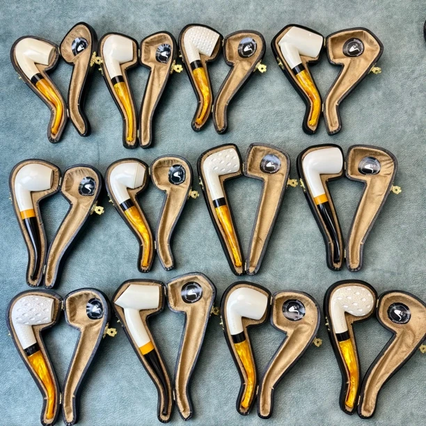 土耳其进口海泡石杜格尔大师原石雕刻维拉系统烟斗