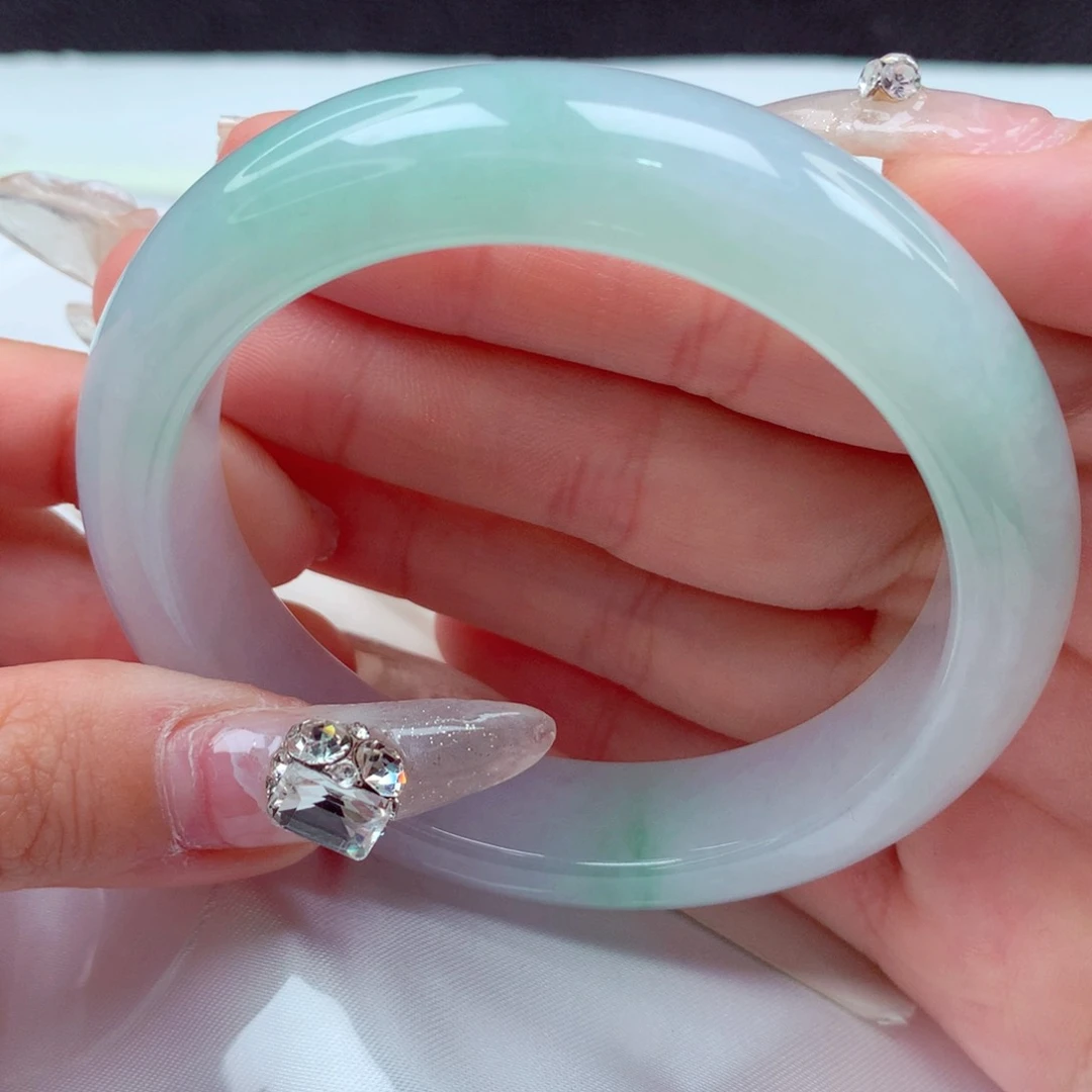 翡翠手镯未镶嵌天然缅甸翡翠A货手镯 86号