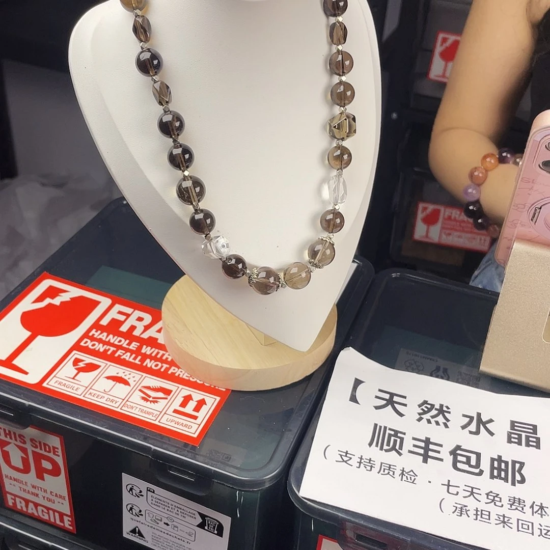 水晶手串银S925镀金镶嵌