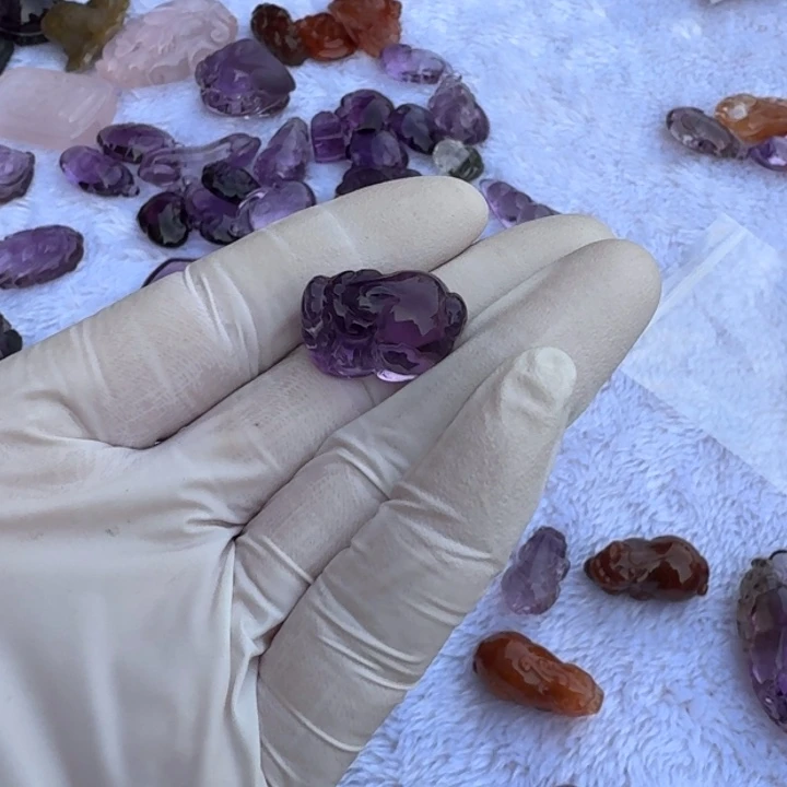 紫晶摆件未镶嵌汶****?紫晶貔貅