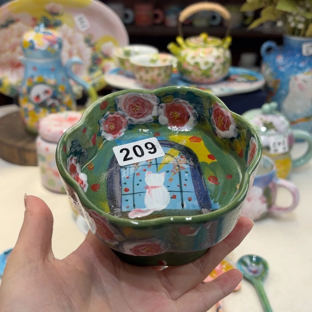 景德镇手绘高温釉下彩陶瓷茶具
