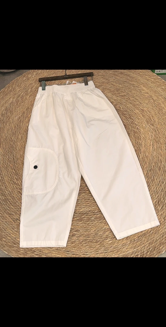 不退不换纯色九分裤9617