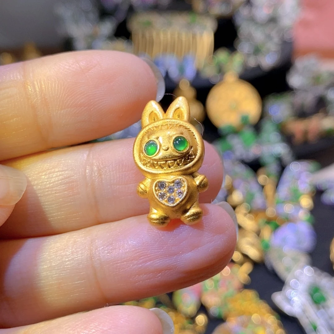 吊坠(不含链)银S925镶嵌翡翠
